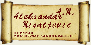 Aleksandar Misaljević vizit kartica